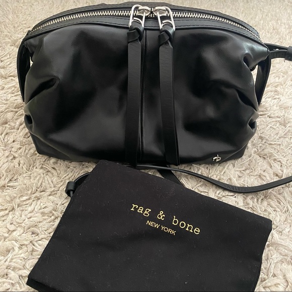 Rag & Bone Black Leather Top Handle Convertible Crossbody Bag NWT - Picture 8 of 10